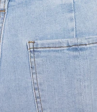 KUT from the Kloth Meg High Rise Wide Leg Raw Hem Button-Front Ankle Jeans