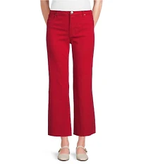 KUT from the Kloth Meg High Rise Wide Leg Raw Hem Jeans