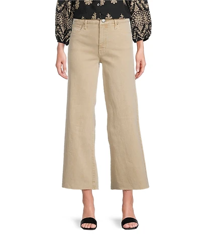 KUT from the Kloth Meg High Rise Wide Leg Raw Hem Jeans
