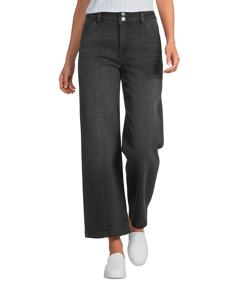 KUT from the Kloth Meg Stretch Denim High Rise Wide Leg Ankle Length Jeans