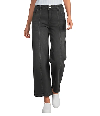 KUT from the Kloth Meg Stretch Denim High Rise Wide Leg Ankle Length Jeans