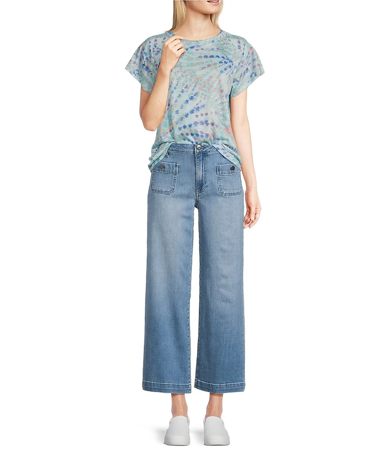 KUT from the Kloth Meg Stretch Denim High Rise Wide Leg Jeans