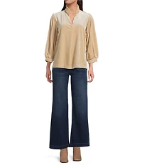 KUT from the Kloth Meg Stretch Denim High Rise Wide Leg Jeans