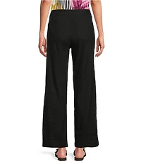 KUT from the Kloth Meg Stretch Linen Blend High Rise Wide Leg Pants