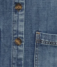 KUT from the Kloth Parker Denim Point Collar Short Sleeve Shift Dress