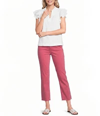 KUT from the Kloth Petite Size Amy Flare Leg Razor Hem Ankle Jeans