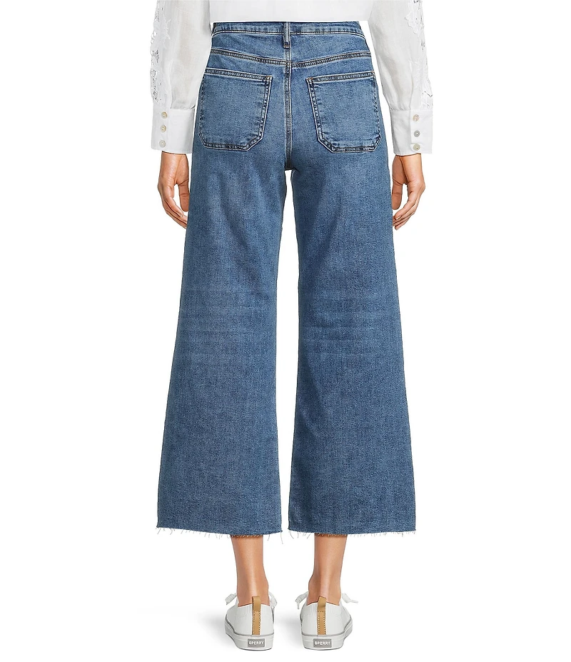 KUT from the Kloth Petite Size High Rise 5-Pocket Wide Leg Jeans
