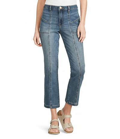 KUT from the Kloth Petite Size Kelsey High Rise Front Seam Ankle Flare Jeans