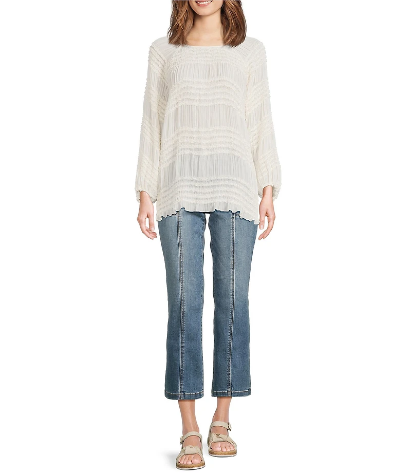 KUT from the Kloth Petite Size Kelsey High Rise Front Seam Ankle Flare Jeans