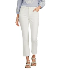 KUT from the Kloth Petite Size Kelsey High Rise Raw Hem Ankle Flare Jeans