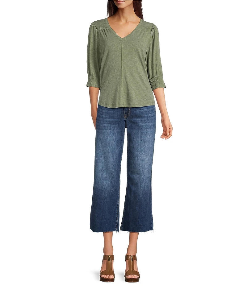 KUT from the Kloth Petite Size Meg High Rise Relaxed Fit Wide Leg Jeans