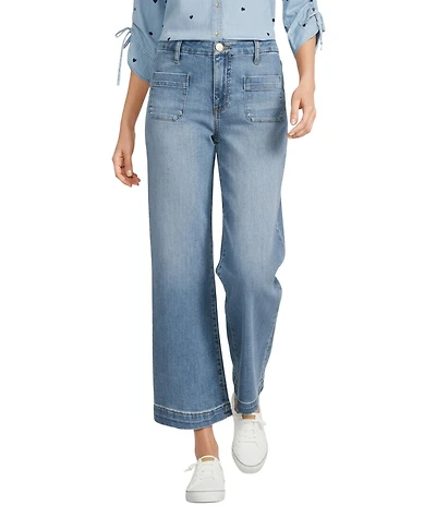 KUT from the Kloth Petite Size Meg Soft Stretch Denim High Rise Wide Leg Jeans