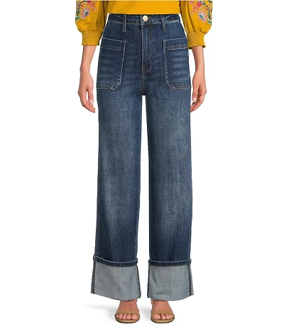 KUT from the Kloth Petite Size Stretch Denim Sienna High Rise Straight Leg Jeans