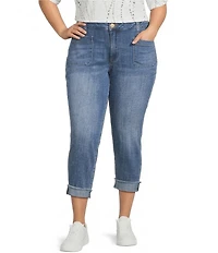 KUT from the Kloth Plus Size Amy Straight Leg Crop Jeans