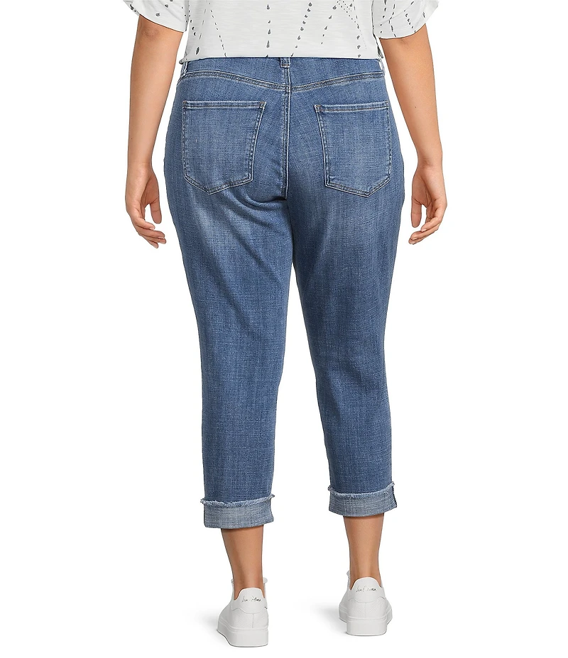 KUT from the Kloth Plus Size Amy Straight Leg Crop Jeans