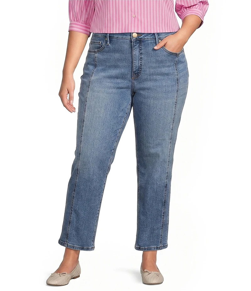 Kut From The Kloth Plus Size Blair High Rise Seaming Side Panel Detail Ankle Jeans