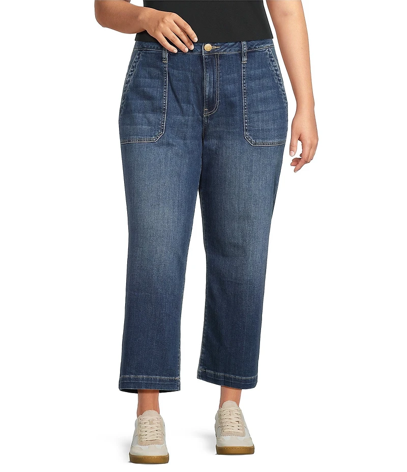 KUT from the Kloth Plus Size Charlotte Denim High Rise Wide Leg Wide Hem Jeans