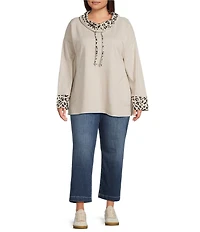 KUT from the Kloth Plus Size Charlotte Denim High Rise Wide Leg Wide Hem Jeans