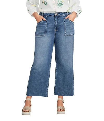KUT from the Kloth Plus Size High Rise 5-Pocket Wide Leg Jeans