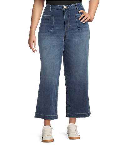 KUT from the Kloth Plus Size High Rise Patch Pockets Wide Leg Jeans