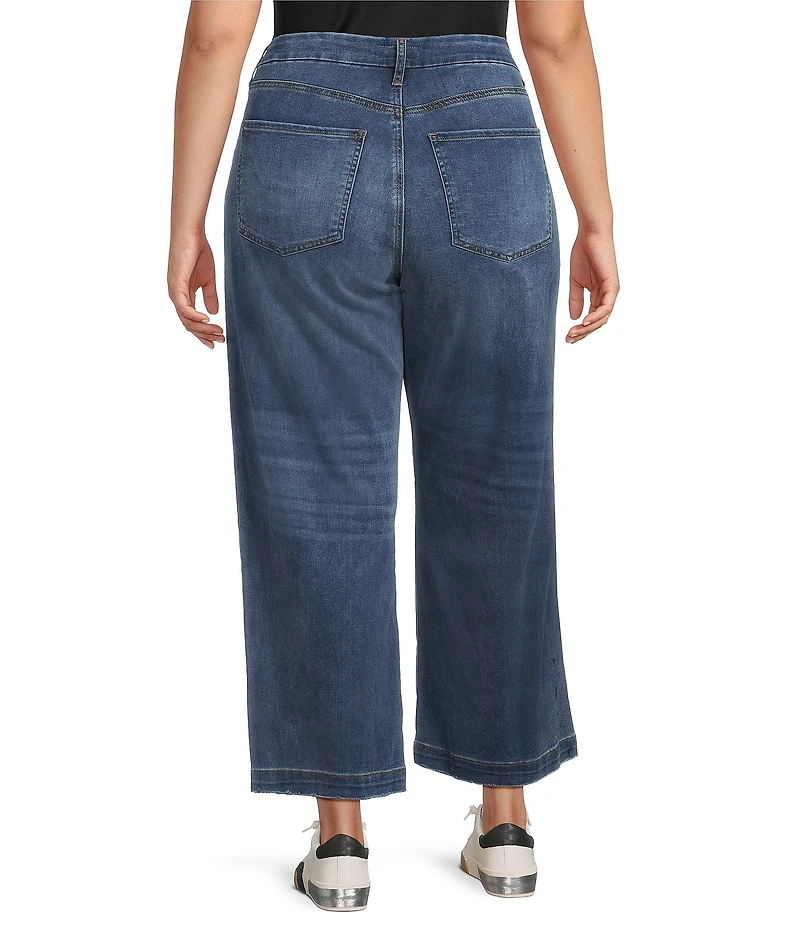 KUT from the Kloth Plus Size High Rise Patch Pockets Wide Leg Jeans