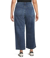 KUT from the Kloth Plus Size High Rise Patch Pockets Wide Leg Jeans