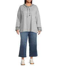 KUT from the Kloth Plus Size High Rise Patch Pockets Wide Leg Jeans
