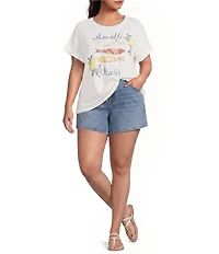 KUT from the Kloth Plus Size Jane Stretch Denim High Rise Shorts