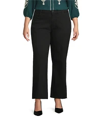 KUT from the Kloth Plus Size Meg High Rise Wide leg Raw Hem Jeans