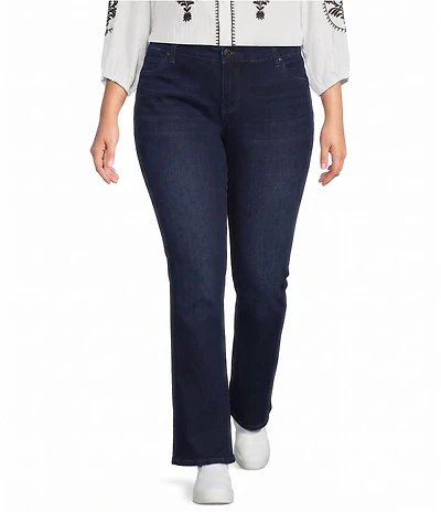 KUT from the Kloth Plus Size Natalie Mid Rise Slim Bootcut Jeans