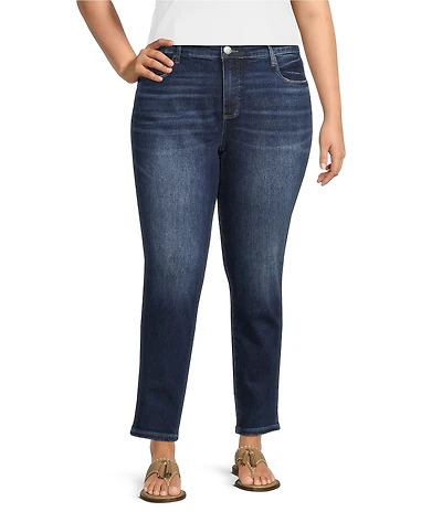 KUT from the Kloth Plus Size Reese High Rise Tapered Ankle Jeans