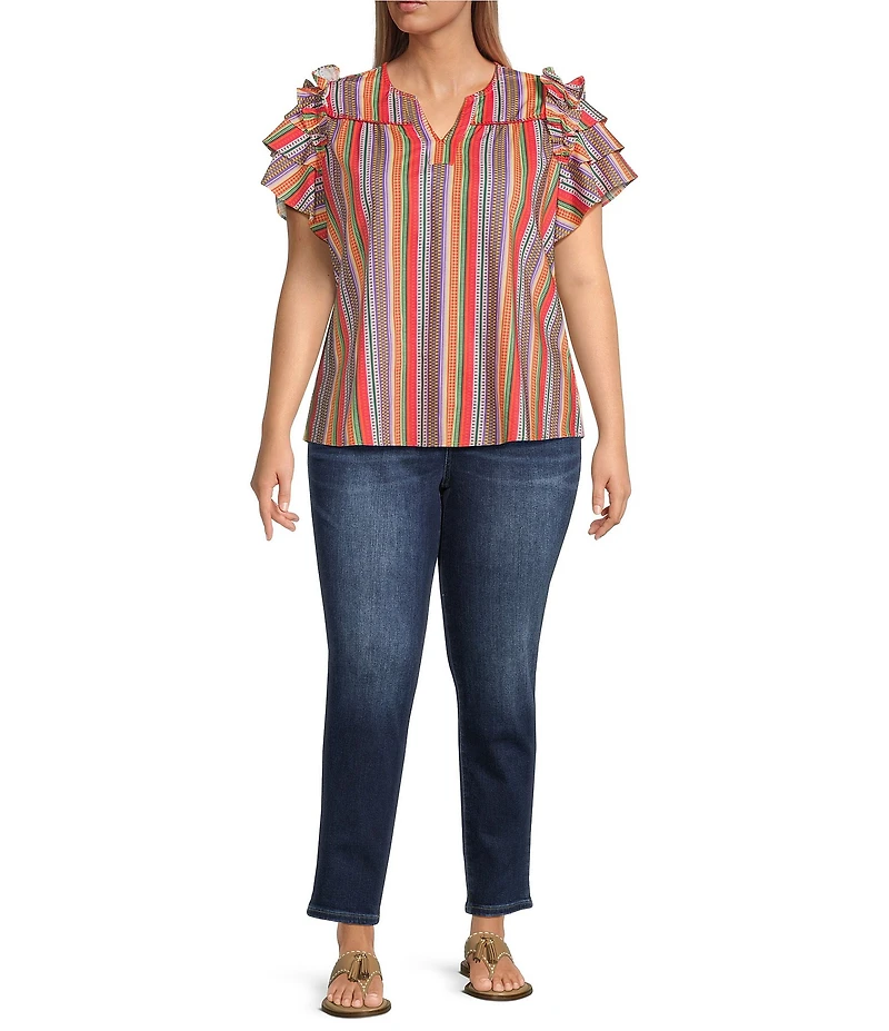 KUT from the Kloth Plus Size Reese High Rise Tapered Ankle Jeans
