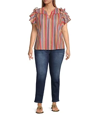 KUT from the Kloth Plus Size Reese High Rise Tapered Ankle Jeans