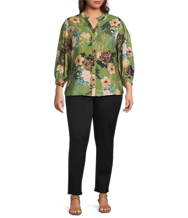 KUT from the Kloth Plus Size Reese High Rise Tapered Ankle Jeans