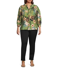 KUT from the Kloth Plus Size Reese High Rise Tapered Ankle Jeans