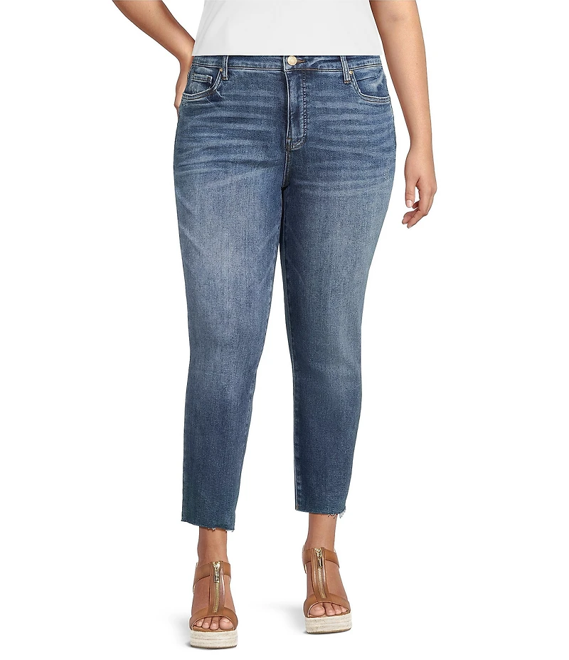 KUT from the Kloth Plus Size Reese High-Rise Tapered Slim Ankle Jeans