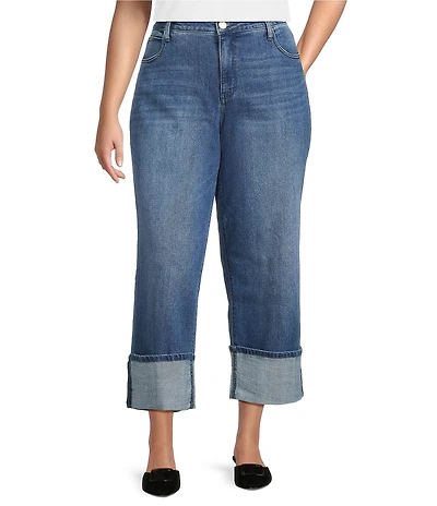 KUT from the Kloth Plus Size Siena High Rise Rolled Cuff Jeans