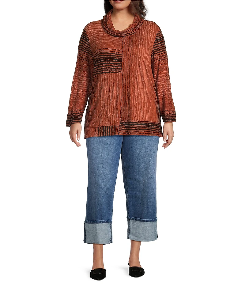 KUT from the Kloth Plus Size Siena High Rise Rolled Cuff Jeans