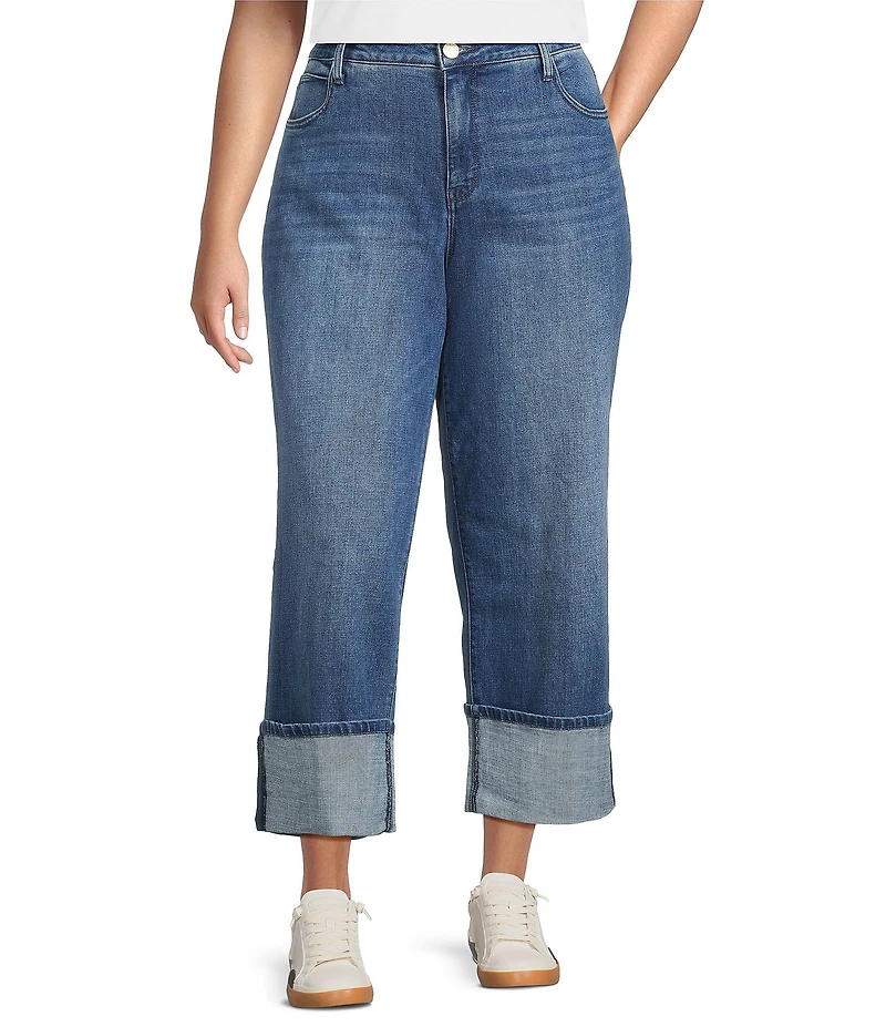 KUT from the Kloth Plus Size Siena High Rise Rolled Cuff Jeans