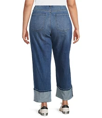 KUT from the Kloth Plus Size Siena High Rise Rolled Cuff Jeans