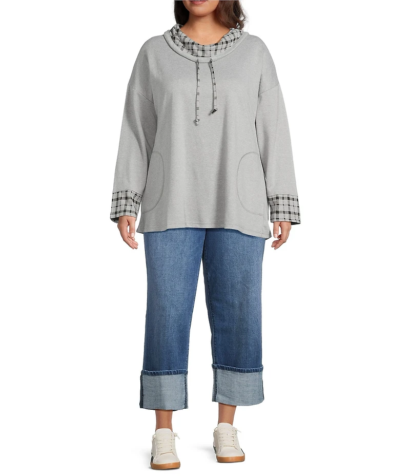 KUT from the Kloth Plus Size Siena High Rise Rolled Cuff Jeans