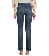 KUT from the Kloth Stevie High Rise Straight Leg Exposed Button Fly Denim Jeans