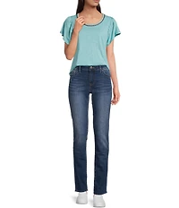 KUT from the Kloth Stevie Slight Knicking Straight Leg Jeans