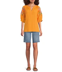 KUT from the Kloth Stretch Denim High Rise Bermuda Shorts