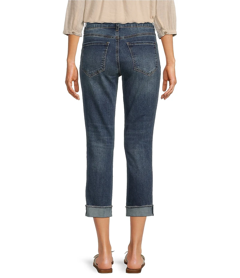 KUT from the Kloth Stretch Denim High Rise Cropped Straight Leg Jeans