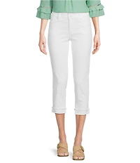 KUT from the Kloth Stretch Denim High Rise Cropped Straight Leg Jeans