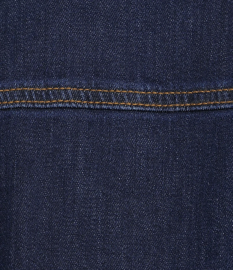 KUT from the Kloth Tatiana Denim Point Collar Short Sleeve Shift Dress