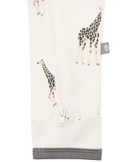 Kyte BABY Baby Boys Bamboo Giraffe Print Zip Front Coverall