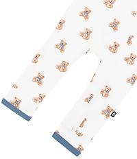 Kyte BABY Baby Boys Bamboo Teddy Bear Print Zip Front Coverall