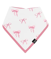 Kyte BABY Baby Girls Bamboo Bow Print Bandana Bib